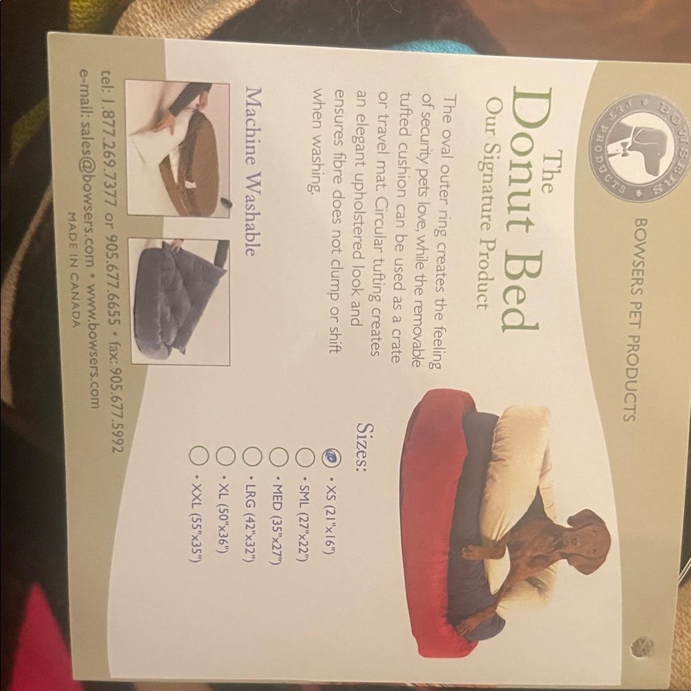 Boho Chic Bowser Donut Pet Bed - Picture 9 of 9